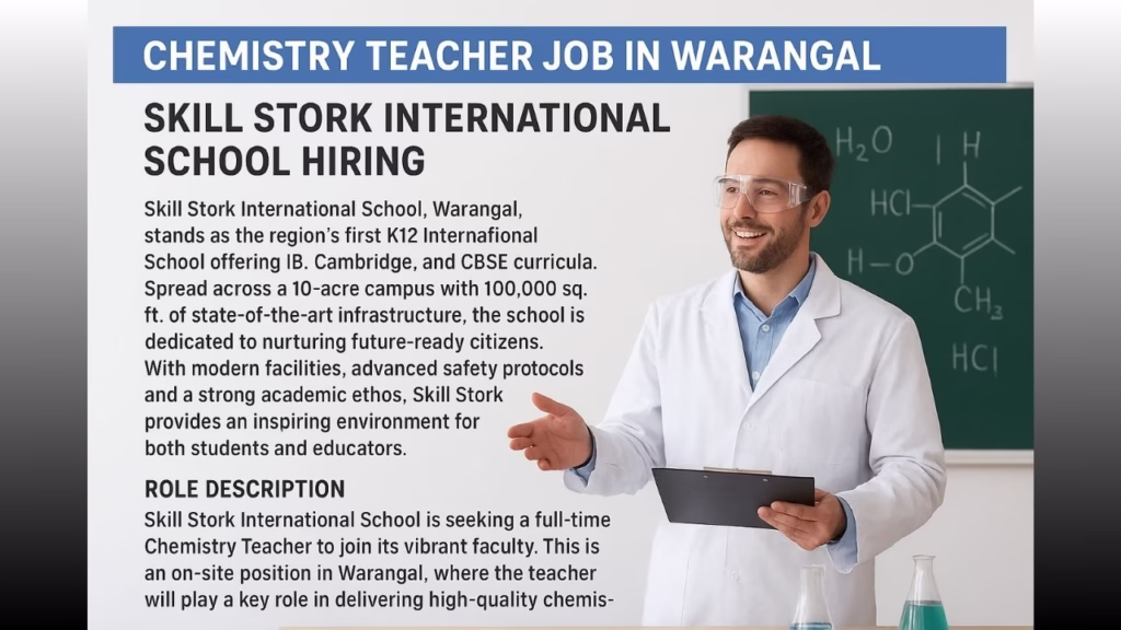 Chemistry Teacher – Skill Stork International School