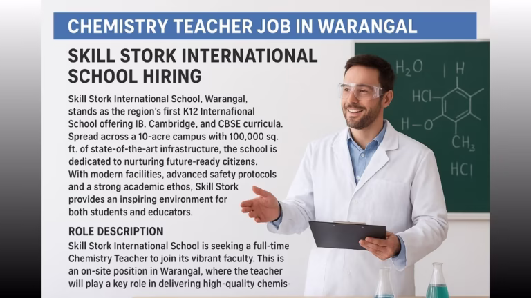 Chemistry Teacher – Skill Stork International School
